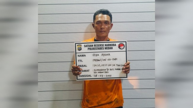 Penjual sabu di Medan Deli ditangkap. [Istimewa]